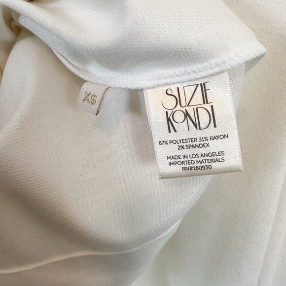 Suzie Kondi | NWT Short-Sleeve Jumpsuit in Ivory White Ponte | made in LA - Picture 9 of 9